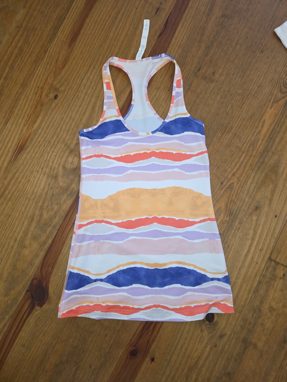 Lulu's Multicolor Striped Racerback Tank - Coral, Lavender & Navy